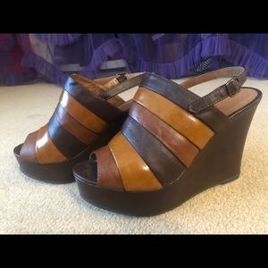90’s retro Steve Madden platform wedges heels